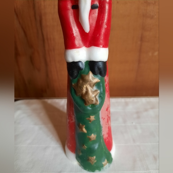 Vintage Christmas Candles Tall Santa Holding Tree Present Sack of Gifts - Picture 13 of 16
